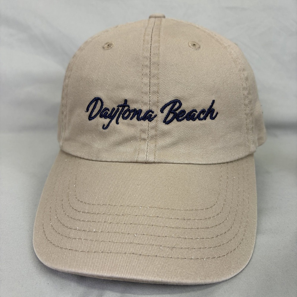 Artisans Daytona Beach Hat Souvenir Unisex OSFM Tan Embroidered Wave Cap